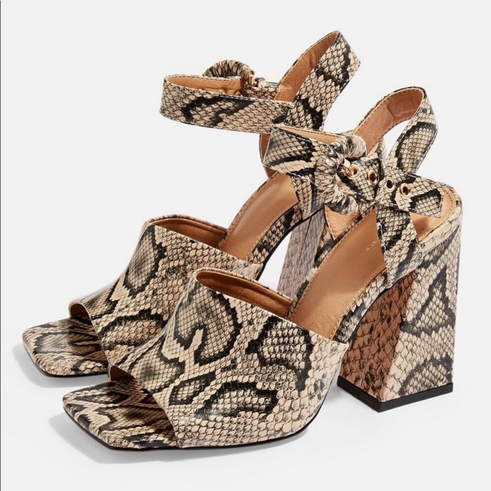 Topshop snake print sandal